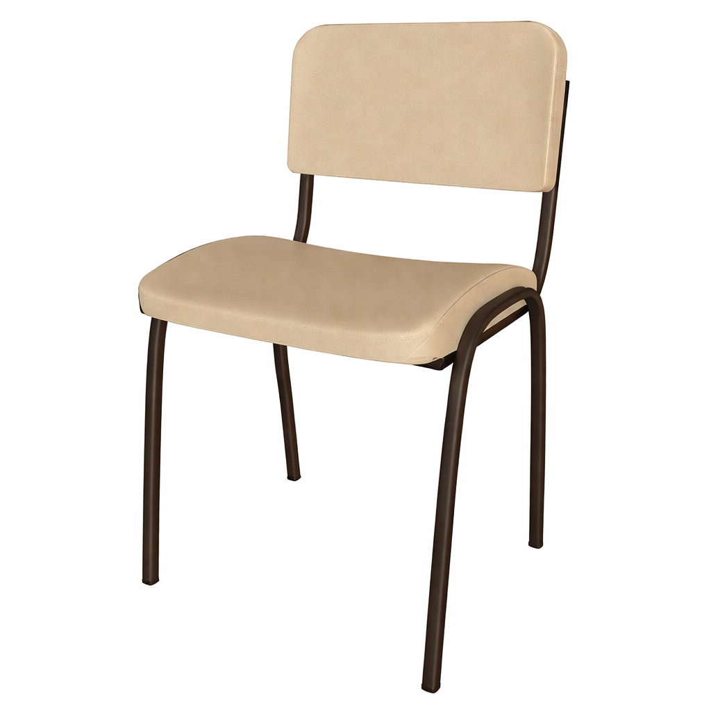 Стілець офісний MEBLIX оббитий шкірзамінною тканиною, металевий, 500х450х460 мм